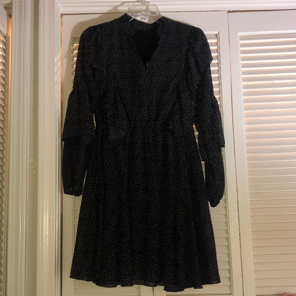 Ruffle polka dot dress size Small